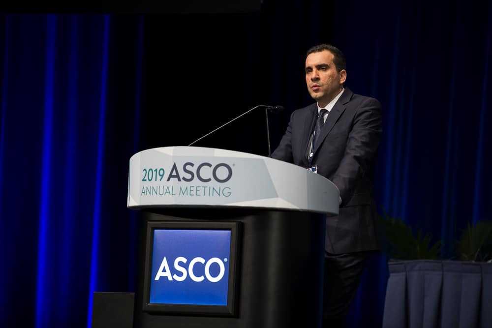 Osama E. Rahma, M.D., of the Dana-Farber Cancer Institute, began with an update on the Phase 1/2 CheckMate-040 trial at ASCO19