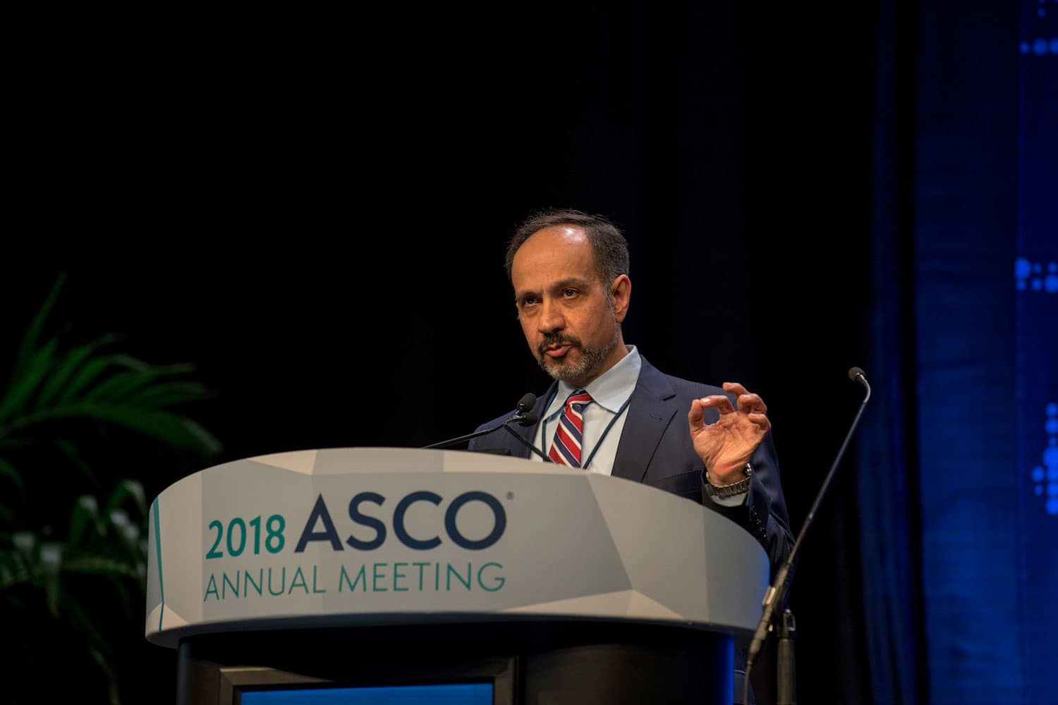 Hossein Borghaei speaking at ASCO18