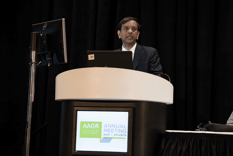 Prasad Adusumilli, M.D., discusses a SU2C-CRI Immunology Dream Team project using regional delivery of mesothelin-targeting CAR T cells at AACR19
