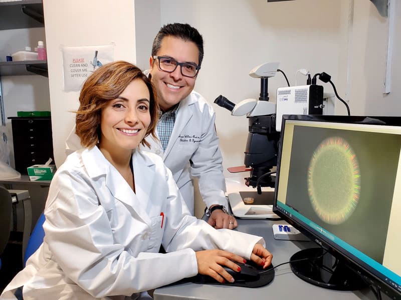 Drs. Diana K. Morales and Juan R. Cubillos-Ruiz. Photo by Tito Sandoval, Ph.D. / Weill Cornell