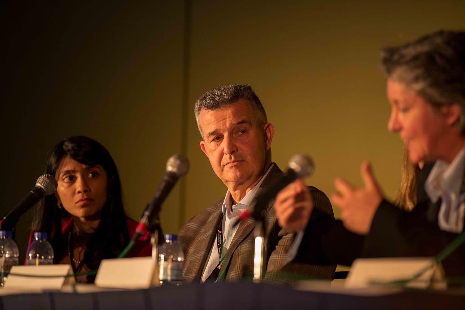 David Reardon and Amy Heimberger speaking at ASCO18