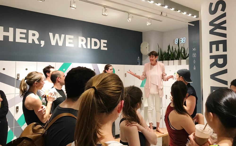 Bikes and Beers 2018 Fundraising Event - Jill O'Donnell-Tormey thanks the cyclists