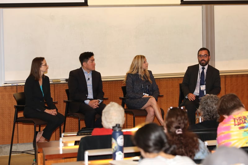 Immunotherapy Research Updates Panel: Tanya Dorff, M.D.; Roger Lo, M.D., Ph.D.; Rebecca Shatsky, M.D.; and Aaron Miller, M.D., Ph.D. (moderator) at the CRI Immunotherapy Patient Summit in San Diego 2019