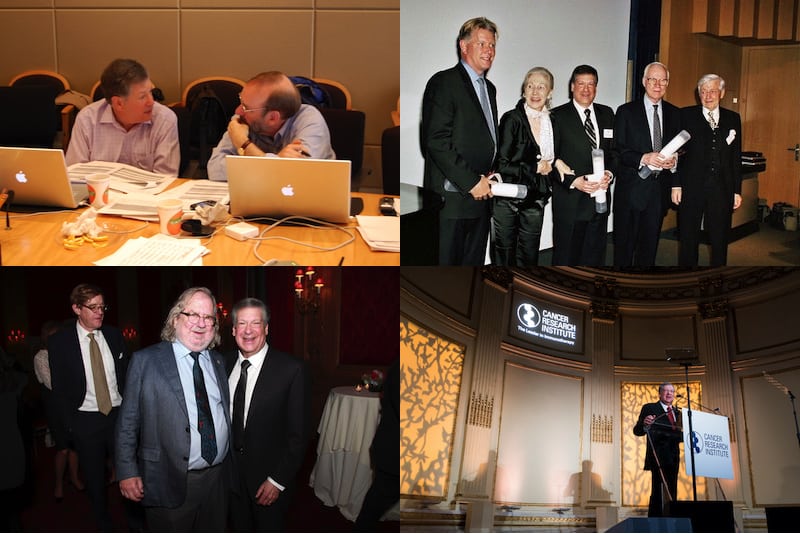 Dr. Schreiber with other scientists at various CRI events over the years.