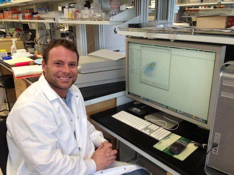 CRI postdoctoral fellow (2014-2016) Matthew M. Gubin, Ph.D., in Dr. Schreiber’s lab in St. Louis